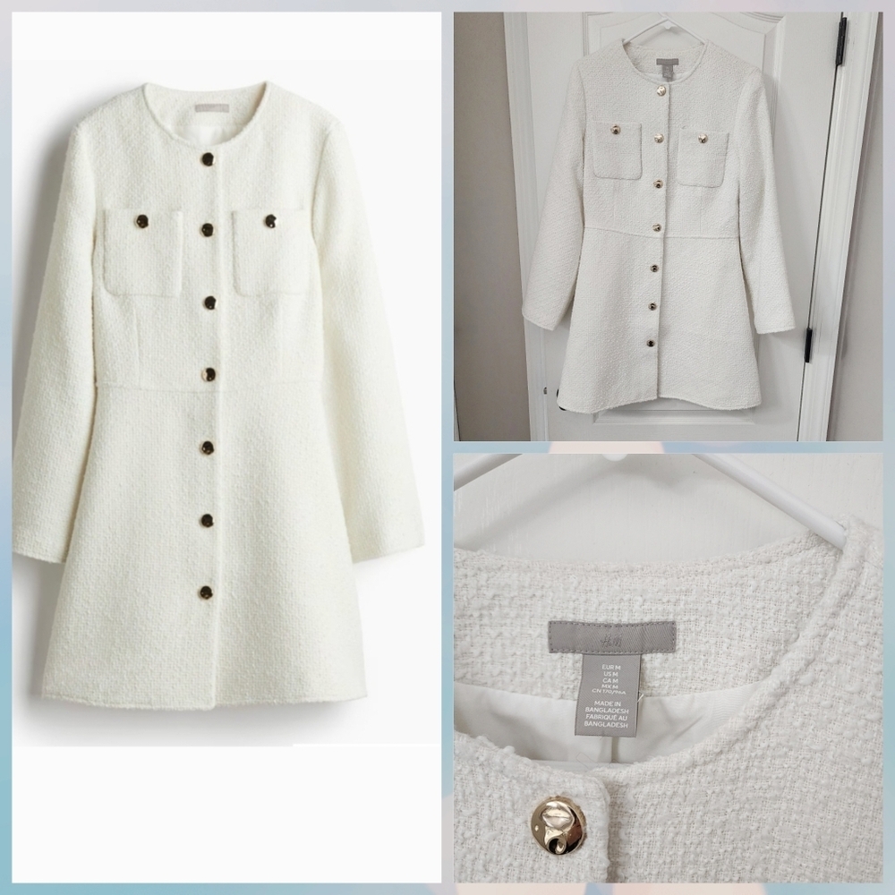H&M Twited White Elegant Dress